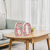 Marquee Numbers Light up LED, Pink Glitter Plastic Numbers Sign, Night Light Decor for Graduation Engagement Wedding