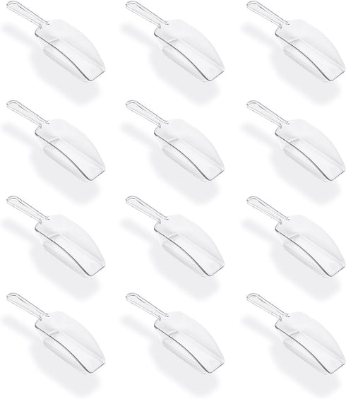 Super Z Outlet 5.5" Mini Acrylic Plastic Kitchen Scoops, Clear, for Weddings, Candy Buffets, Ice Cream