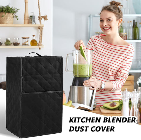 Blender Dust Cover, Kitchen Blender Cover with Accessory Pocket and Handle, Anti Fingerprint Dust Proof Cover