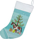 Caroline's Treasures Pinto Horse Christmas Stocking, Teal Fireplace Hanging Decor for Holiday