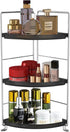 3-Tier Corner Bathroom Sink Countertop Organizer Storage Shelf Stackable Organizer for Cosmetics,