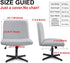 Velvet Cross Legged Office Chair Covers, Soft and Vibrant Stretch Covers for Armless Wide Seat Computer Task Chair