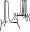 Mocoosy 4 Pack 8 Inch Improved Anti-Slip Plate Stands for Display, Picture Frame Holder Stand, Black Iron Easel Stands
