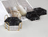 Cool Black Marble Coaster Set with Holder, Hexagon Absorbent Coasters, Modern Ceramic 6 Pack for Beverage Decor