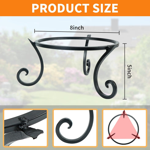 Kesywale 10 12 Inch 5 Inch (8 inch) Metal Gazing Ball Stand for or Outdoor Garden Gazing Globes and for Plant