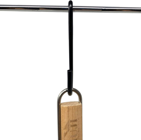 Huji Black S Shaped Heavy Duty Hanging Hooks for Kitchenware, Pots, Pans, Utensils (Set of 6 Hooks)