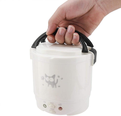 1L 12v Tiiyee Mini Rice Cooker, Portable Rice Maker Electric Lunch Box for Car Food Steamer Fast Cooking Automatic Non