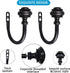 Curtain Holdbacks - 2Pcs Wall Mounted Tiebacks with Screws, Decorative Holders for Bedroom Living Room Office, Black
