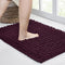 Walensee Bathroom Rug Non Slip Bath Mat, 36x24 Inch Plum Purple, Water Absorbent Super Soft Shaggy Chenille Machine