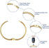 24 Pack Shower Curtain Rings, Rust Proof Hooks for Bathroom, Circular Decorative Metal Rings (Gold)