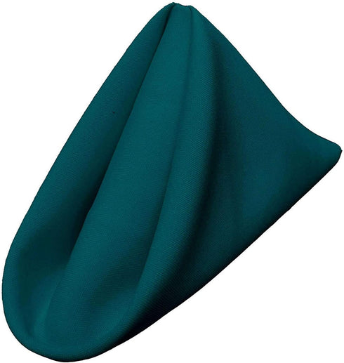 LA Linen 10-Pack Poly Poplin Napkin, 18 by 18-Inch, Teal Dark - Soft, Washable, Reusable, Stain & Wrinkle Resistant