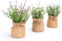 3Pcs Velener Babys Breath Artificial Flowers in Small Burlap Bag Vases -Gypsophila Faux Flowers Farmhouse Home Coffee