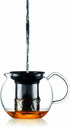 Bodum Assam Glass Tea Press, 34oz with Stainless Steel Filter, Brushed