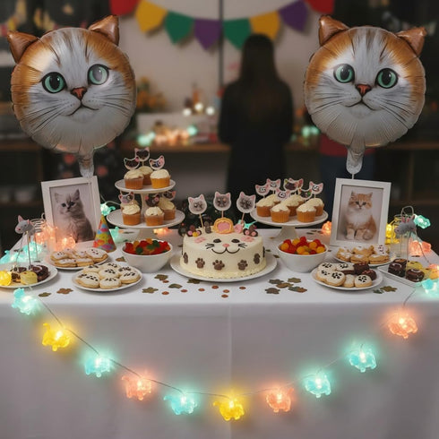30 10ft LED Cat String Lights Battery Powered Kitty Fairy Lights for Bedroom, Party, Christmas Decor