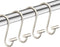 Nickel Shower Curtain Hooks - Rust Proof Decorative Rings for Bathroom, Silver Metal T-Bar Design, Set of 12