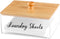 VOTLEVT Bamboo Laundry Detergent Sheets Holder with Acrylic Container, Organization and Storage
