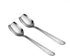 IMEEA Flat Edge Cooking Spoon - 18/8 Stainless Steel Serving Spoon, 10-Inch Mixing Spoon, Set of 2