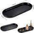 SheeChung Black Acrylic Vanity Tray, 2 Pack Bathroom Storage Organizer Tray for Countertop, Cabinet, or Closet