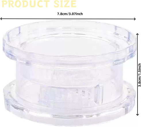 Turutu Transparent Manual Garlic Twist, Multi-Functional Mincer & Grinder for Garlic, Onion, Ginger, Herbs, Nuts