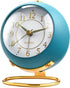 Tetino Analog Alarm Clocks,Retro Backlight Cute Simple Design Small Desk Clock with