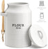 Counter, Barnyard Designs Flour Canister for Kitchen Decorative Ceramic Flour Container, Rustic Farmhouse Canister Jar