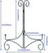 6 Inch Plate Stand for Display, Hinged Folding Design, Black Picture Stands for Tables, Small Easels for Book, Art