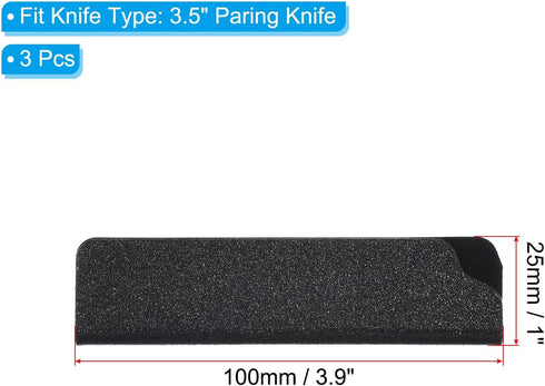 PATIKIL ABS Knife Cover Sleeves for 3.5" Paring Knife, 3 Pack Knives Edge Guard Blade Protector Universal Knife Sheath for Home Kitchen, Black by PATIKIL