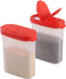 SIGNORA WARE Spice Jars Set - 8 oz Refillable Airtight Containers with 2 in 1 Pour/Sift Shaker Lids, 2 pk