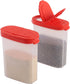 SIGNORA WARE Spice Jars Set - 8 oz Refillable Airtight Containers with 2 in 1 Pour/Sift Shaker Lids, 2 pk