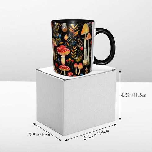 11 Oz Yrebyou Mushroom Coffee Mug for Women Ceramic Tea Cup Novelty Mugs for Office Home Kitchen