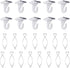 25 Pair Heavy Duty Suspended Aluminum Drop Ceiling Hooks, Metal T-Bar Track Clip Hanger Kit for Home Classroom Office &
