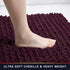 Walensee Bathroom Rug Non Slip Bath Mat, 36x24 Inch Plum Purple, Water Absorbent Super Soft Shaggy Chenille Machine