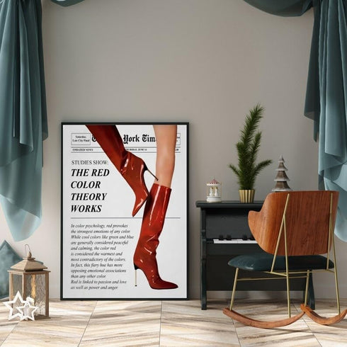 Generic 8x12inch Trendy Framed Newspaper Wall Art Prints Preppy Girly Room Decor Feminist Wall Decor Aesthetic Funky