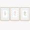 Lhoiplme Wildflower Nursery Wall Art Decor Baby Girl Room Canvas Prints Pastel Floral