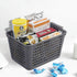 Sandmovie Gray Plastic Storage Baskets, Set of 6 Packs