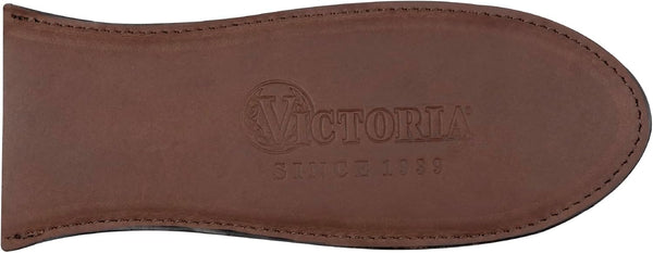 Victoria Large Leather Hot Handle Holder for Cast Iron Skillets, Fits 10 Inch to 13 Inch