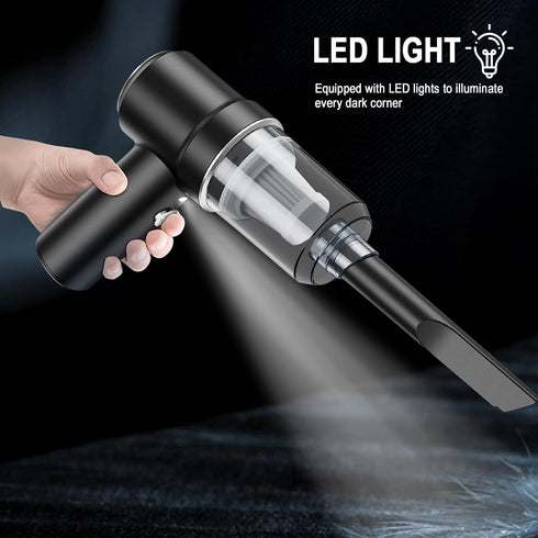 Handheld Vacuum Cordless, Mini Car Vacuum with LED, Electric Air Duster & Vacuum Cleaner 2 in 1