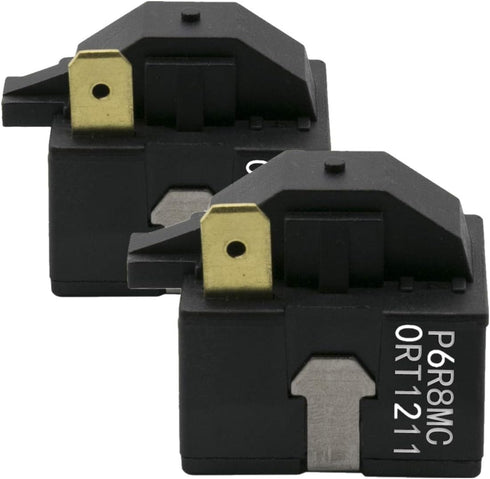 2 PCS PTC Refrigerator Starter Relay P6R8MC ORT1211 for LG Magic Chef Refrigerator