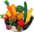 Meiwlong 16 Pcs Fake Vegetables,Realistic Artificial Vegetable and Fruits for Decoration,Fake Veggies Garlic Eggplant