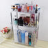 QIYUSHRY Countertop 3 Bathroom Organizer Storage Clear Tier Skincare Organizer Acrylic Corner Shelf Rack Stand