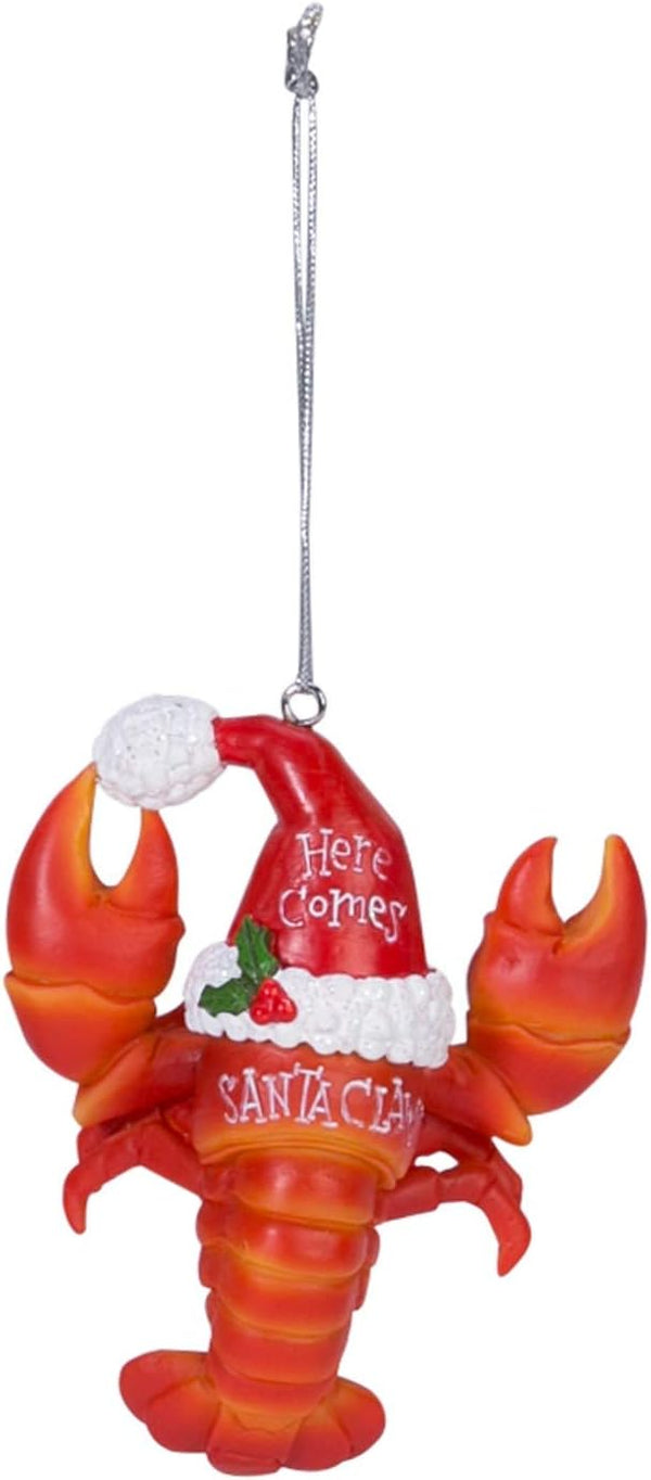 Beachcombers SS-BCS-04132 Santa Claws Lobster Ornament