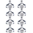 Cosmos Mini Hip Flask Funnel/Wine Pot Filler, Pack of 8 Stainless Steel (Mini Funnel x 8)