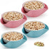 Cedilis 4 Pack Pistachio Bowl, Double Peanut Bowl with Seeds Shell Storage,