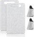 2Pcs Small Kitchen Cutting Board with Finger Guards Set Mini Plastic Cutting Board Set Dishwasher Safe for Camping Food Fruits Prep Vegetables Easy Grip (White, 6" x 10") by Hinmay