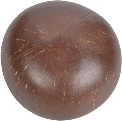 ChezMax Natural Coconut Bowl, Handcrafted Round Bowl with Mother of Pearl Inlaid Shell for Entryway Table Storage