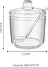Quald Sugar Container with Lid and Spoon,Sugar Bowl Acrylic Jar for Coffee Bar Accessories Coffee Canister Kitchen