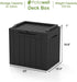 30 Patiowell Gallon Resin Deck Box, Outdoor Storage Box for Patio Furniture, Deliveries, Pool Supplies,Waterproof