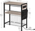 3-Tier BG412UBZ01 HOOBRO End Table with Charging Station, Small Side Table with Magazine Holder, Nightstand Bedside