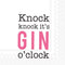 Boston International C798855 IHR Cocktail Beverage Paper Napkins, 5 x 5-Inches, Knock ItsGin