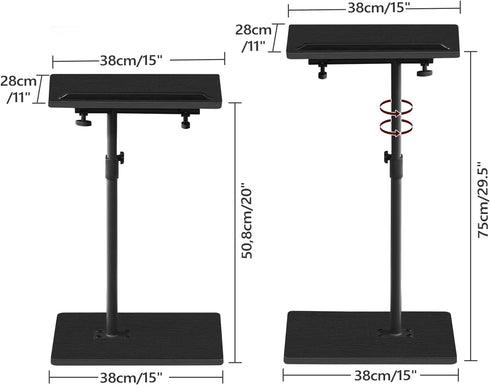 360 ETBK4501 MAHANCRIS TV Tray Table, Height Adjustable TV Trays with Swivel, Space-Saving Side Table for Couch